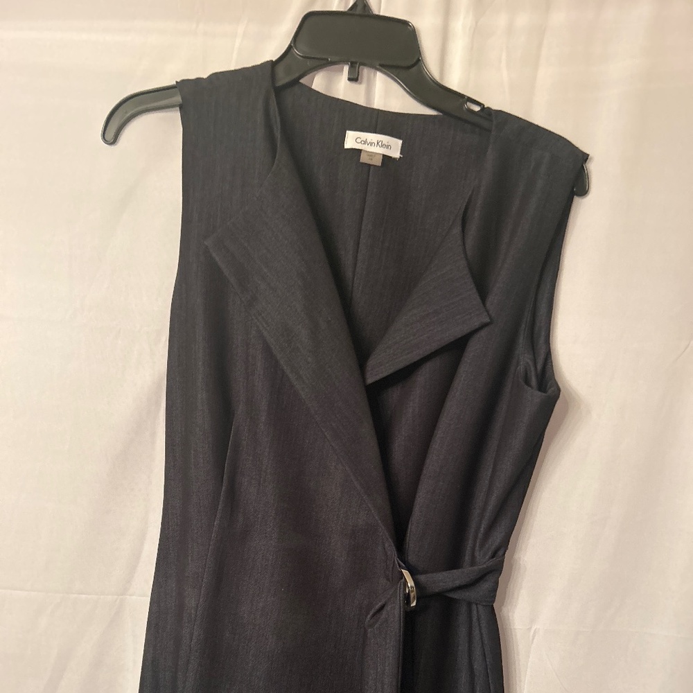 Calvin Klein Dark Gray wrap dress
